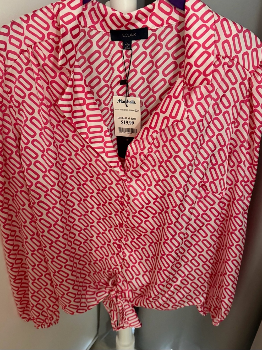 Eclair Pink Geometric Button-Down Shirt